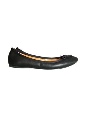 J. Crew Black Leather Ballet Flats with Bow